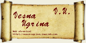 Vesna Ugrina vizit kartica